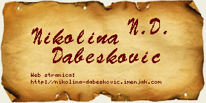 Nikolina Dabesković vizit kartica